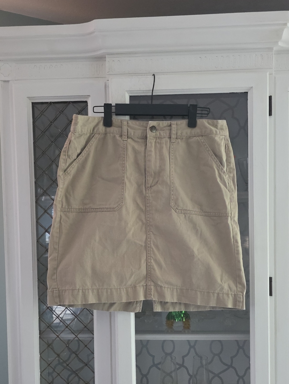 Merona Beige Mini Skirt with Patch Pockets